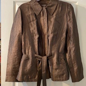 J Jill fully lined blazer shimmery copper